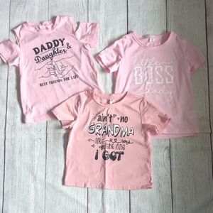 Set of Pink Graphic T-Shirts